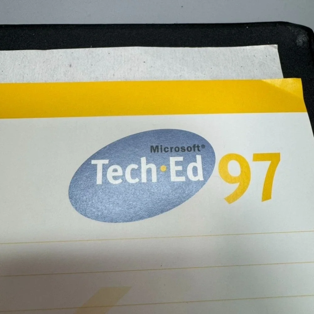 Microsoft Tech Ed 97 Black‎ with notepad - Vintage